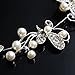 Tinksky Women's Wedding Bridal Crystal Rhinestones Pearls Decor Hair Band Headband Tiara Headdress