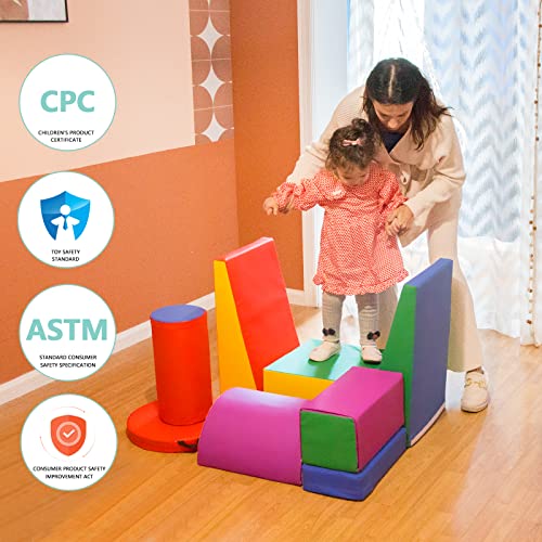 SURPCOS Climbing Toys for Toddlers 13, 9 Pieces Lightweight Foam