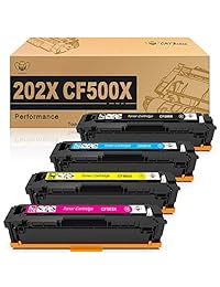 CMYBabee - Cartuchos de tóner compatibles para HP 202X 202A HP CF500A CF500X para HP Laserjet Pro M281fdw M254dw M254dn M254nw M281dw MFP M281fdn M281cdw M281 M254 (4 unidades)