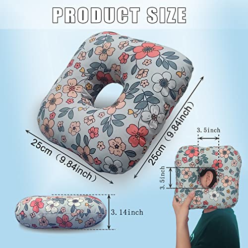 Zuobloe Ear Piercing Pillow for Side Sleepers with Ear Hole, Donut