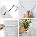 LiyuanQ 2 Pack Over The Door Hanging Pantry Organizer Shoe Organizer - Crystal Clear, White (50'' x 20'')