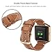 SWEES Leather Bands Compatible with Fitbit Blaze Smart Watch, Genuine Leather Replacement Band with Metal Frame Small & Large for Women Men, Champagne Gold, Rose Gold, Black, Brown, White, Grey, Beige