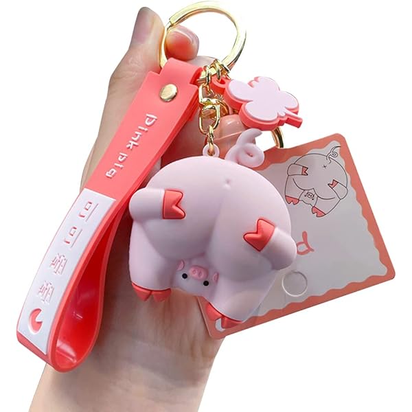 Malkin® Unicorn Keychain for Girls | Cute Anime Key Ring | Rubber