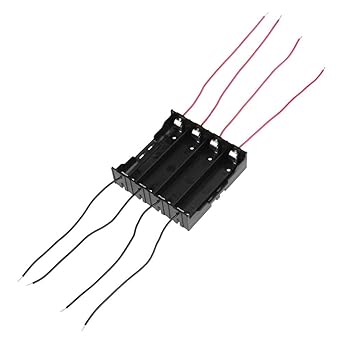 Caja con 8 cables para 4 pilas 18650, color negro: Amazon.es: Industria, empresas y ciencia