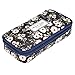 BTSKY Floral Pencil Case with Compartments -High Capacity Double Layers Pencil Pouch Stationery Organizer Multifunction Cosmetic Makeup Bag, Perfect Holder for Pencils and Pens(White Flower)