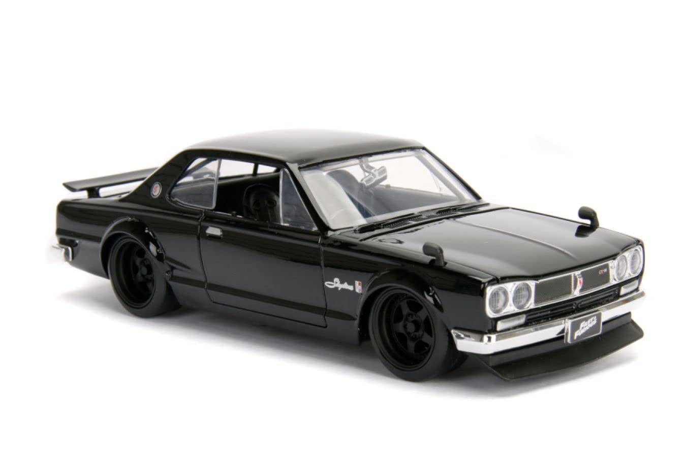 Jada 1:24 Brian's 1971 Skyline 2000 GT-R-Black, Metal, One Size