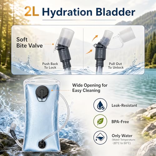 SAVIOR COOL Cooling Running Vest with Hydration Bladder 2L, 10L Hydration Backpack, 3 Cool Packs, 180 Min Cooling System, Reflective, for Men and Women | 2L water bladder, 3 cold sources