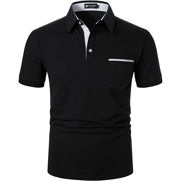 Amazon.com: STTLZMC Polo Shirt for Men Short Sleeve Classic Cotton