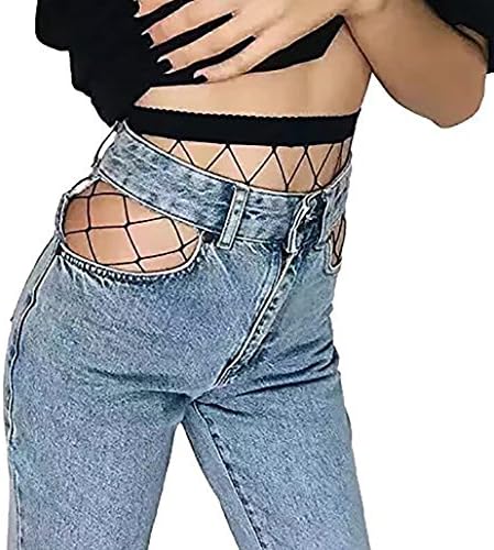 Women's Fishnet Tights Sexy Sparkle Glitter Rhinestone Suspender Pantyhose Stockings