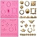 Funshowcase Steampunk Style Parts Silicone Mold for Sugarcraft, Resin Epoxy, Polymer Clay Crafting Projects