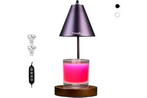 MimamsaCam Candle Warmer Lamp with Timer for Jar Candles,Dimmable Candle Lamp Warmer for Wax Melts;Electric Wax Melt Warmer for Home Decor;Gifts for Mom,Birthday Gifts for Women(Black)…