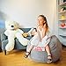SUOCO Snuggly Corduroy Stuffed Animal Storage Bean Bag Cover,Kids Soft Toys Clean Up&Organizer,Reinforced Seams,Large 32