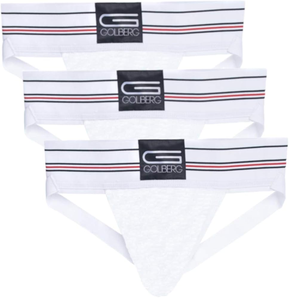 GOLBERG G Men’s Athletic Supporters (3 Pack) - Jock Strap Underwear - Extra Strength Elastic at  Men’s Clothing store