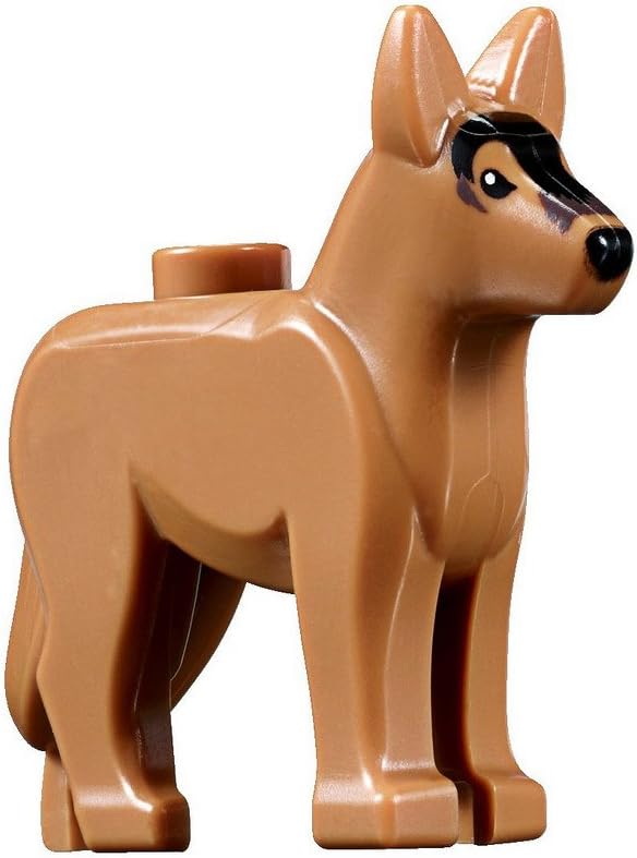 LEGO German Shepherd Dog Animal Minifigure, Medium Nougat