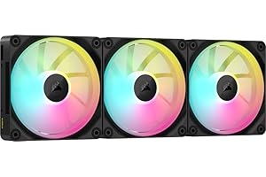CORSAIR iCUE Link LX120 RGB 120mm PWM Fans Triple Pack – Dual Light Loops – Includes iCUE Link System Hub – CORSAIR AirGuide 