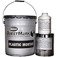 QuestMark 8250 Novolac Epoxy Concrete Floor Patch - 5 Gallon, Natural - Three Component Acid and Chemical Resistant Repair and Resurfacer for Areas Exposed to Acid and Chemical Spills and Splashes