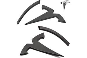 NANAHOLY Emblem Cover Compatible with Model Y 2024 2023 2022 2021 2020 Accessories 3 PCS