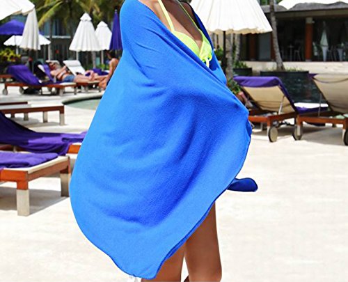 Esup 2 Pack Microfiber Towel XL Quick Dry Micro Gym Towels (60 Inch X 30 Inch) with Hand/Face Towel (24 Inch X 15 Inch) & Mesh Carry Case for Swimming Pool Camping Travel Sports Yoga and Pilates - Thumbnail 5