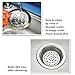 Platinum Kitchen Platinum Stainless Steel Sink Drain Strainer with Handle Large wide Rim 4.3