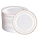 Rose Gold Dessert Plates 96 Pieces, Premium Heavyweight Dessert Plates 7.5