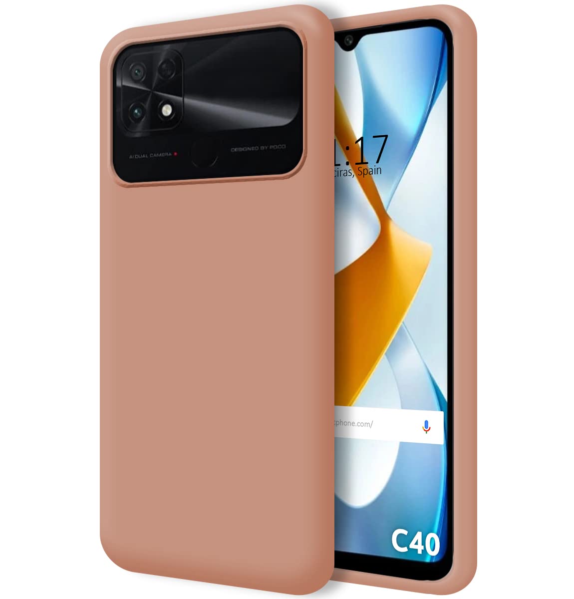 Tumundosmartphone Silicone Liquid Ultra Soft Case for Xiaomi Little C40 Pink