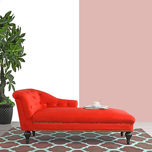 Casa AndreaMilano Chaise Lounge Indoor Chair Tufted Velvet Fabric