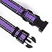 Mile High Life Dog Collar | Reflective 3M Stripe with Nylon Band (Purple/Black, Small Neck 11″-15″ -20 lb)thumb 4
