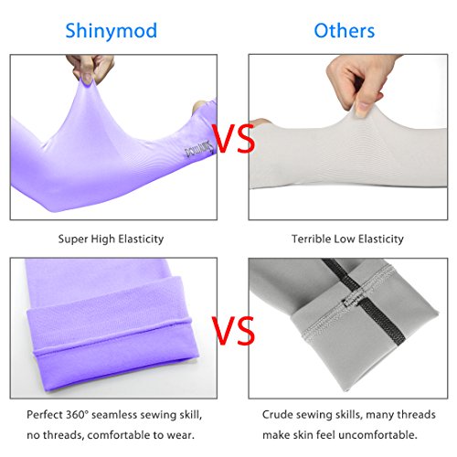 image for SHINYMOD UV Protection Cooling Arm Sleeves for Men Women Sunblock Cool