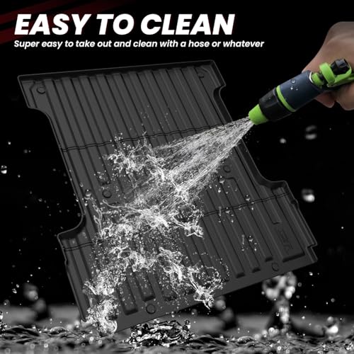 LASFIT 5.5FT Truck Bed Mat for Ford F-150 2026 2025 2024 F150 Lightning Custom Fit for 67.1 inch Bed Box All Weather Protector TPE Bed Liner Durable Easy Clean- Black-Not Fit for Drop in Bedlienr