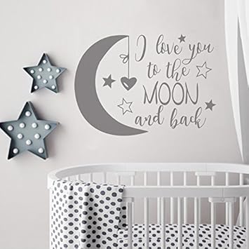 Amazon Com Battoo I Love You To The Moon And Back Moon And Stars