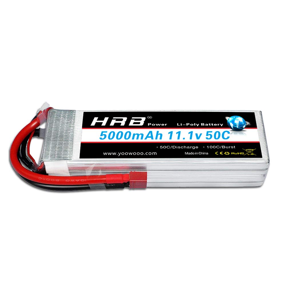 HRB 5000mAh 3S 11.1V 50C Lipo Battery with Deans T Plug for DJI F450 Quadcopter Airplane Helicopter Car Truck Boat Hobby