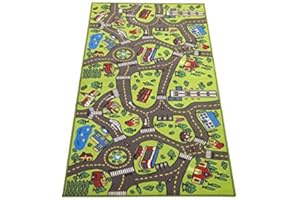 ANGELS Kids Rug Playmat City Life Great for Playing with Cars and Toys - Play Learn and Have Fun Safely - Educational Road Traffic Play Mat for Bedroom Play Room Game Safe Area (Medium 43" x 26" Inches)
