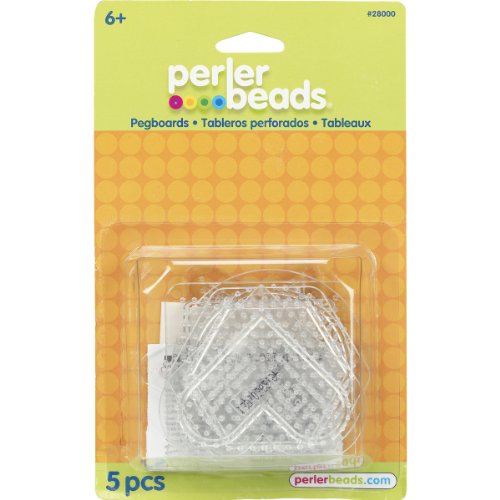 Brand New Perler Fun Fusion Pegboards 5/Pkg-Assorted Clear Brand New
