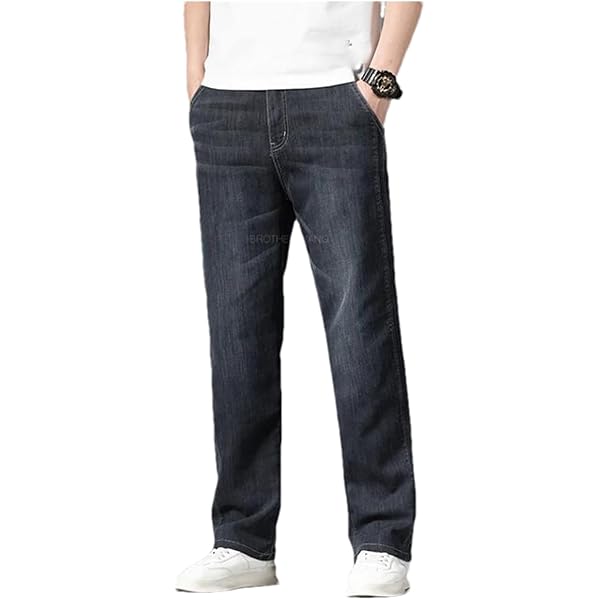 Men's Relaxed Straight Fit Jean Loose Fit Basic Stretch Men's Relaxed Straight Fit Jean Loose Fit Basic Stretch