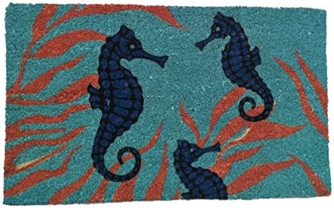 Geo Crafts G499 PVC Bleach Sea Horse Entry Way Doormat