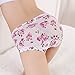 MyGxR Breathable Silky Ice Silk Sexy Cute Women Briefs Underwear Bikini Mid Rised with White Color for Girls Pack of 5 Size 7 8 (US 7-9/XL)