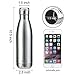 Vanpo Double Wall Vacuum Insulated Stainless Steel Water Bottle, 17 oz - Silver