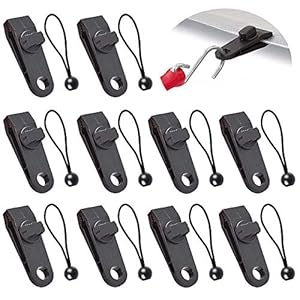 Ziyero 20 stuks multifunctionele tentzeilclips, zeilclips, krokodillenmond, clipset, licht, zeer sterk, voor camping…