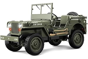 YIKESHU RC Rock Crawler 4x4 Remote Control Truck Off Road Military RC Car 1/10 Scale RTR All Terrain 2.4 GHz Fully Proportional Hobby RC Vehicle for Adult Age 15+