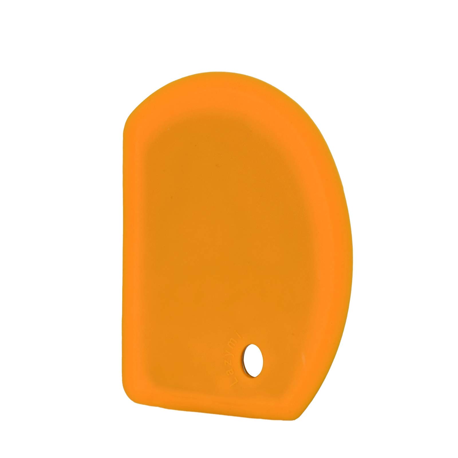 Lazymi Flexible Silicone Dough Scraper Cutter, Large (15.2×10.9CM) Multipurpose Pastry Scrapers, Nonstick Bowl Scraper Spatula Bench Tool for Baking Bread Sourdough Cake Pizza, Easy Clean, Orange