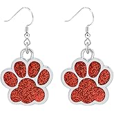 Paw Print Earrings Cute Dog Cat Animal Paw Earring