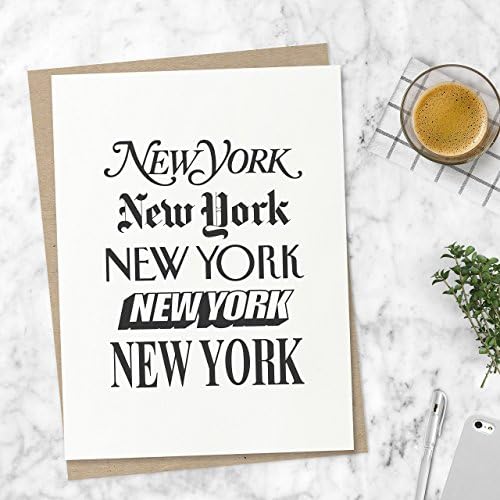 New York New York Inspirational Print Home Decor Typography Poster Wall Art