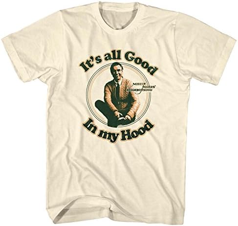 Mr. Rogers - Mens All Good In Hood Soft T-Shirt - Large Off-White