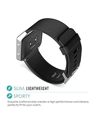 Fitbit Blaze accesorio correa, Moko [2 Pcs] silicona suave ajustable Deporte Correa De correa Con Quick Release Pins de repuesto para Fitbit Blaze Smart Watch de fitness, muñeca Longitud 5.90" 8.26", Blanco y Negro