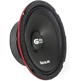 Genius MR0365P 6.5" Pair Midrange Speakers - 800 Watts - Max - 400 Watts Max, Pro Audio Slim, Steel Stam Basket Car Audio Speaker, Ferrite Magnet, 4 Ohm, Reinforced Paper Cone (2 Speakers)