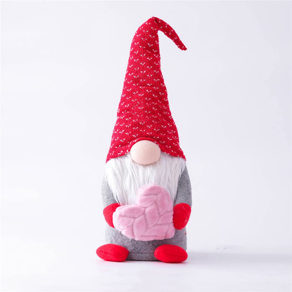 VORAE Mothers Day Gonk Ornament, Plush Valentines Gonk Handmade Gnome Dolls Mini Faceless Tomte Dwarf Elf Decoration for Mother's & Valentine's Day Gift (D)