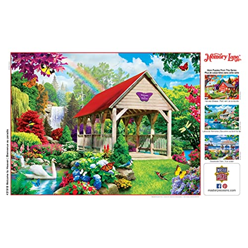 300 Piece Jigsaw Puzzle for Adult, Family, Or Kids - Welcome to Heaven by Masterpieces - 18"X24" - Family Owned American Puzzle Company