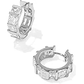 Kendra Scott Womens Jamie Huggie Earrings Silver White Cz One Size,