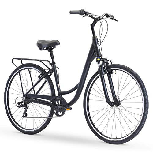 sixthreezero Body Ease Men’s 7-Speed Comfort Road Bicycle, Matte Black, 26″ Wheels/ 17″ Frame