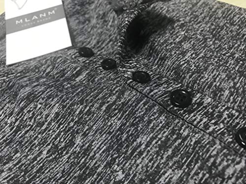 2 MLANM+Casual+Henley+Sleeve+T+Shirt